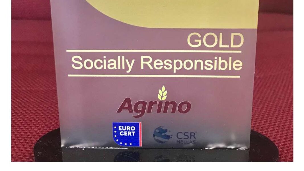 Agrino: Βράβευση με το «Πρότυπο ETHOS» Gold για ΕΚΕ - Cibum.gr