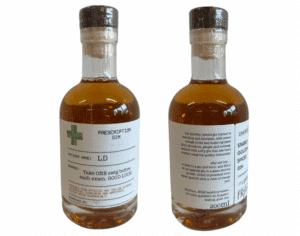 Εικόνα από το Percription Gin που αντιμετώπισε κατηγορίες ότι πρσομοιάζει συνταγογραφούμενο φάρμακο.