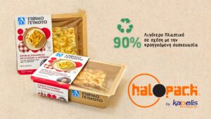 Συνεργασία ΑΒ Βασιλόπουλος – Kapelis Packaging για οικολογική συσκευασία<br>Halopack®