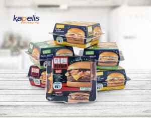 Η Hellenic Catering λανσάρει τα Guru Burger στην πρωτοποριακή συσκευασία Halopack της Kapelis Packaging