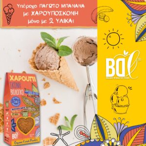 Παγωτό μπανάνα με χαρουπόσκονη!…από τη BDL Organic & Healthy Foods!