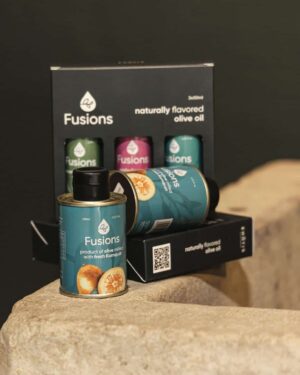 Fusions εξαιρετικό Κερκυραϊκό ελαιόλαδο, αρωματισμένο με φρέσκο κουμ κουάτ, από την ENOTIS OLIVE GROVES!
