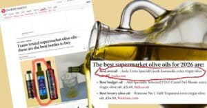 Independent: Το καλύτερο ελαιόλαδο στα σούπερ μάρκετ της Βρετανίας για το 2026 είναι ελληνικό!