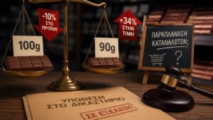 «Στο σκαμνί» πασίγνωστη σοκολάτα με την κατηγορία παραπλάνησης καταναλωτών – Μείον 10% στο προϊόν, συν 34% στην τιμή!