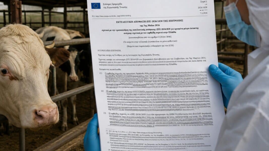 Νέα εκτελεστική απόφαση της ΕΕ για τον αφθώδη πυρετό στη Λέσβο – Επέκταση των έκτακτων μέτρων μετά τις νέες εστίες