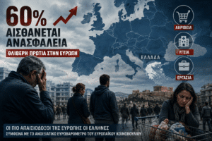 Ακρίβεια, υγεία και εργασία «γονατίζουν» τους Έλληνες – Θλιβερή πρωτιά στην Ευρώπη με το 60% να δηλώνει ανασφάλεια για την καθημερινότητα